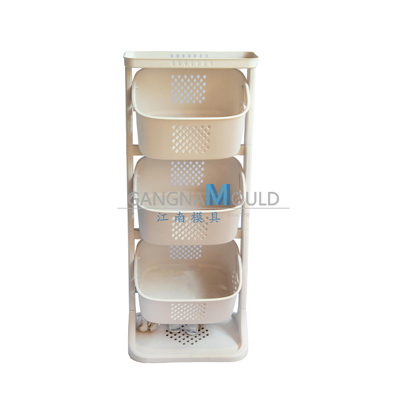 Molde para estante de almacenamiento de plástico para baño y cesta de ropa JN-366