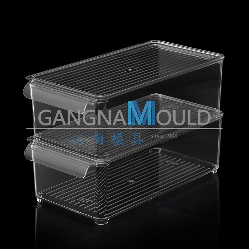 Molde para caja de almacenamiento con cajón transparente de plástico para refrigeradorJN-404 