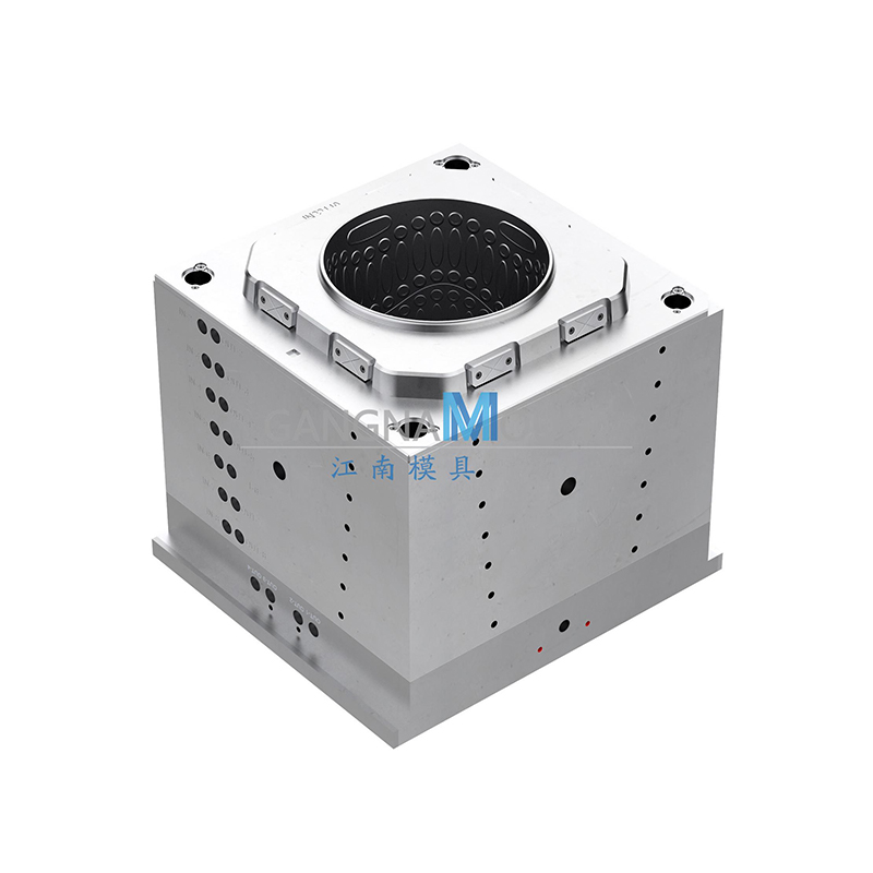 Molde para cesta de lavandería redonda de ratán plástico JN-387