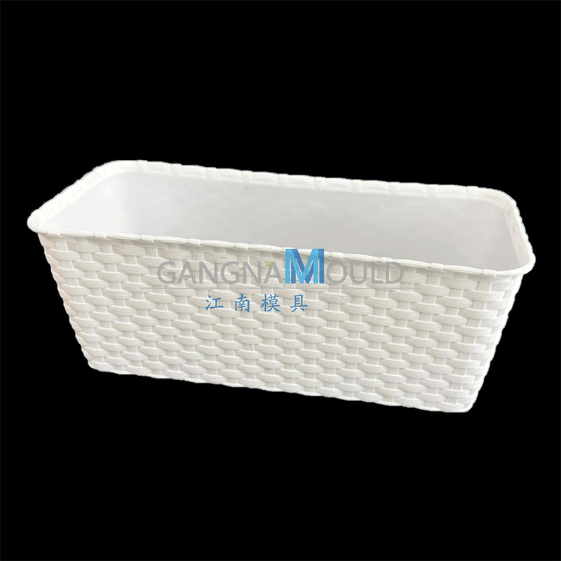Molde de olla de flores de ratán blanco JN-090 