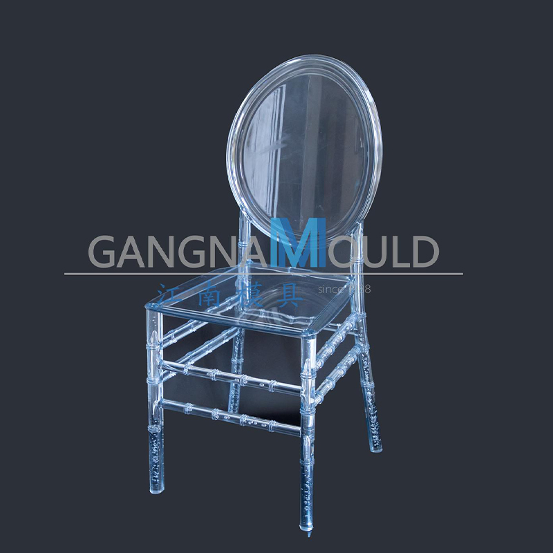 Molde de inyección de plástico para silla transparente de boda tipo cristal de PC JN-118 