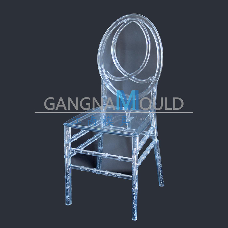 Molde de inyección de plástico para silla transparente de boda tipo cristal de PC JN-121 