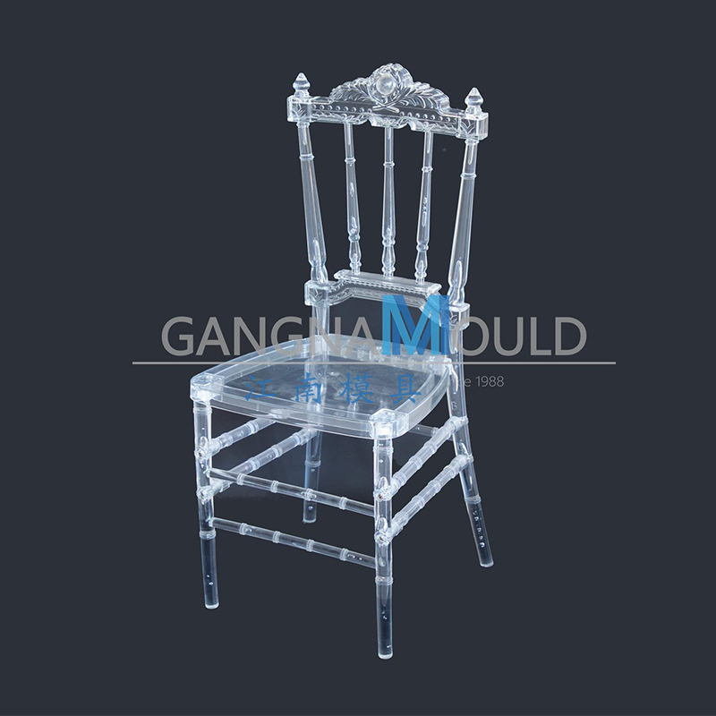 2、Molde de inyección para silla de boda transparente de cristal PC plástico JN-113