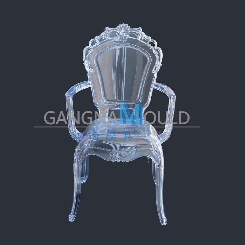 Molde de inyección de plástico para silla transparente de boda tipo cristal de PC JN-117 