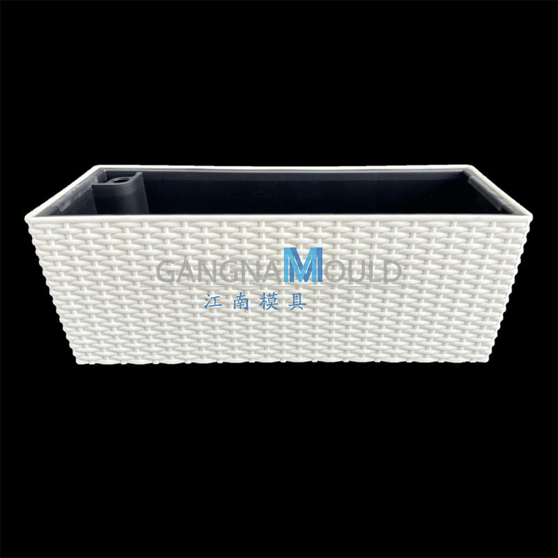 Molde de maceta de flores de ratán blanco JN-091 