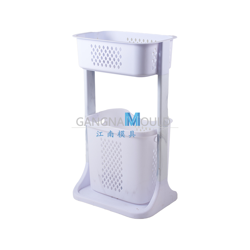 Molde para estante de almacenamiento de plástico para baño y cesta de lavandería JN-539