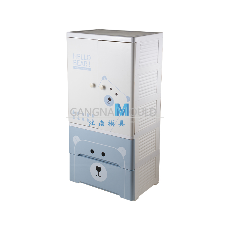 Molde de gabinete de almacenamiento de cajones de ropa para niños de plástico JN-495 